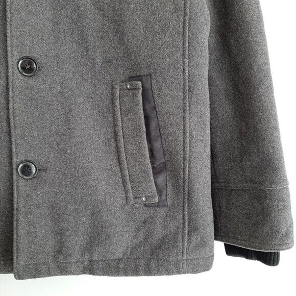 ESPRIT Wool Blend Jacket Coat Front Button & Zip-Up Closure Grey Men's XL - Picture 5 of 16